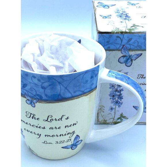 Butterfly Inspirational Coffee Mug Scripture The Lord's Mercies 2013 - Picture 5 of 5